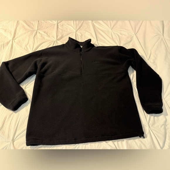 Vintage Mens XL Gander Mountain 1/4 Zip Black Fleece Pullover Sweatshirt Jacket - Picture 15 of 16